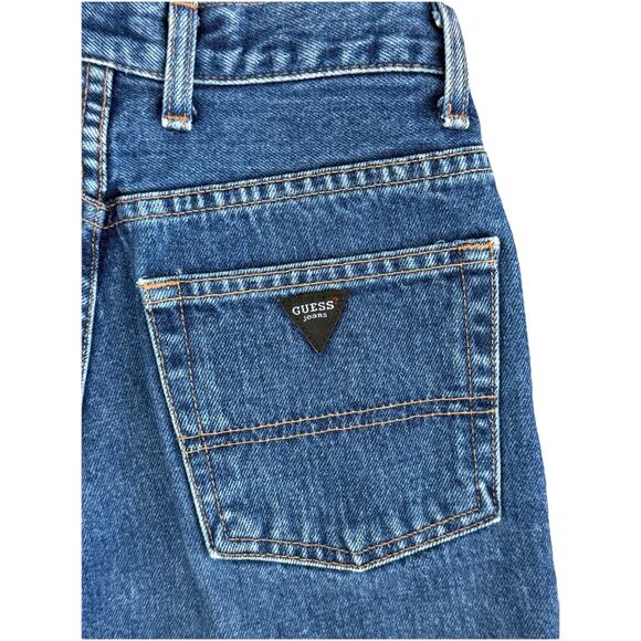 Vintage 90s Guess Jeans USA Made High Rise Straight Leg Denim Women’s 26 - Picture 2 of 8